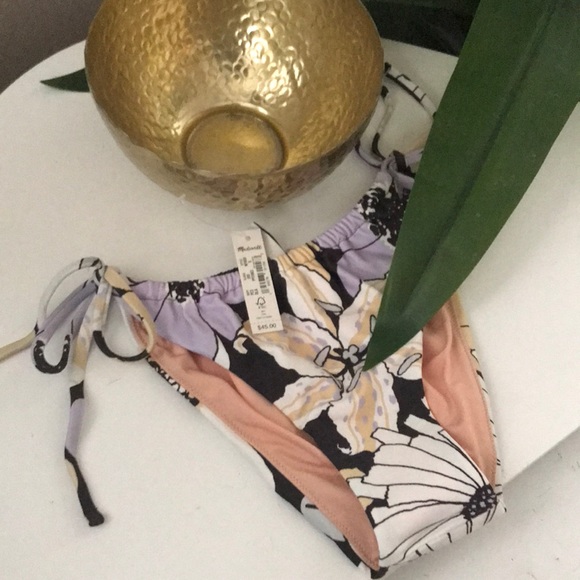 Madewell Second Wave String Bikini Bottom in Blossom Power NWT - Picture 1 of 5